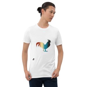 Maglietta unisex a maniche corte - Galletto colorato