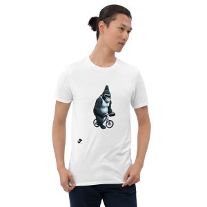 Santoni Shopping, tshirt, tshirts, t shirt, t shirts, t-shirt, t-shirts, Maglietta unisex a maniche corte - Gorilla con monociclo 6