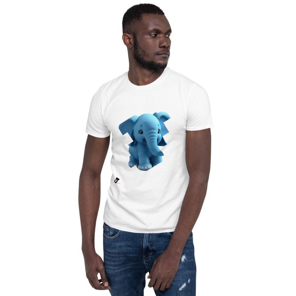 Maglietta di cotone unisex a maniche corte – Elefante 1